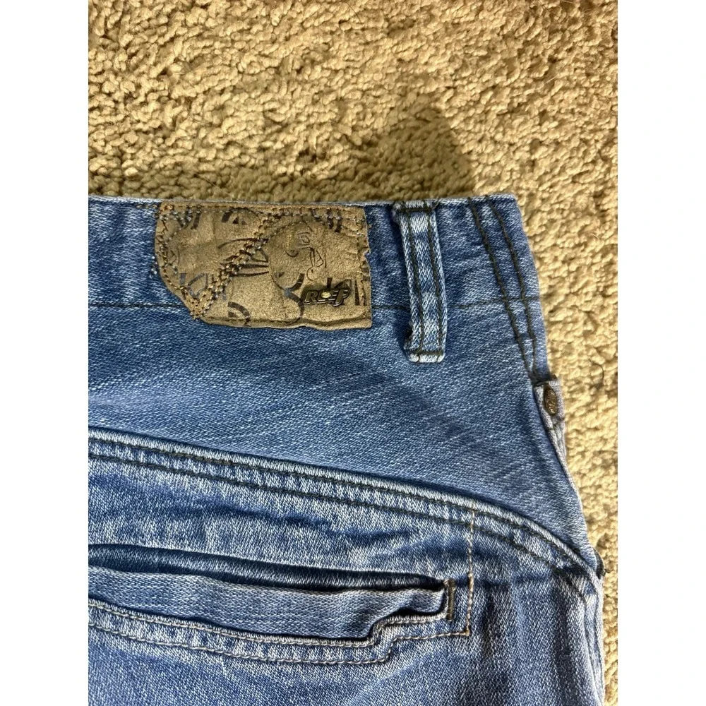 Reef Jean Mens 32x29 N5 Straight Leg Relaxed Fit Distressed Low Rise Surf Grunge